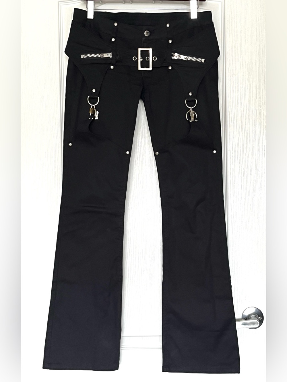 RARE Vintage Lip Service Fetish Classics Bondage Pants Black Flare Locksβ Size 7